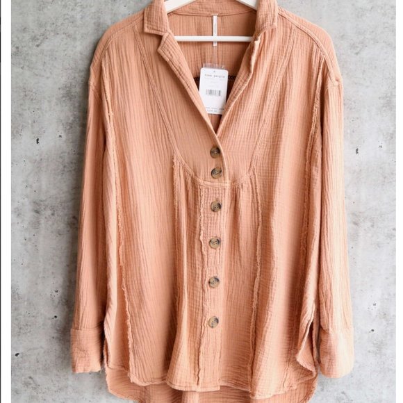 Free People Tops - Free People All About the Feels Button Down